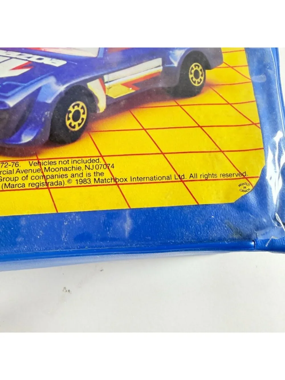 Vintage 1983 Empty Matchbox Official Collectors Car Carrier Case Blue w/2 Trays